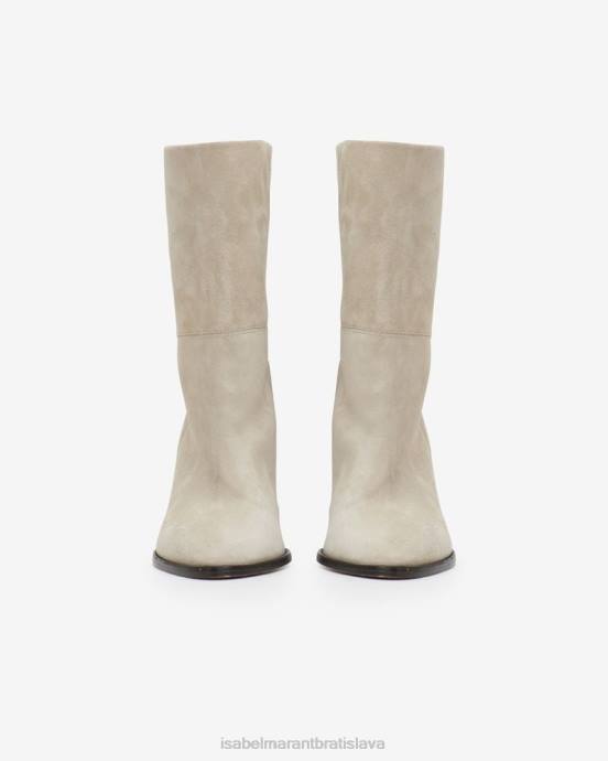 Isabel Marant unisex rouxa semišové kožené čižmy V6XH752 obuv krieda