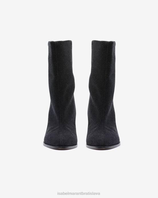 Isabel Marant unisex rouxa trblietavé semišové kožené čižmy V6XH749 obuv čierna