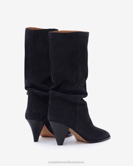 Isabel Marant unisex ruxy semišové čižmy V6XH759 obuv vyblednutá čierna