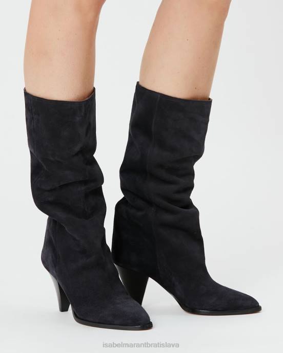 Isabel Marant unisex ruxy semišové čižmy V6XH759 obuv vyblednutá čierna