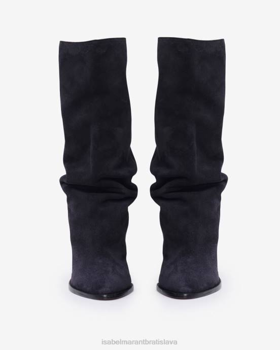 Isabel Marant unisex ruxy semišové čižmy V6XH759 obuv vyblednutá čierna