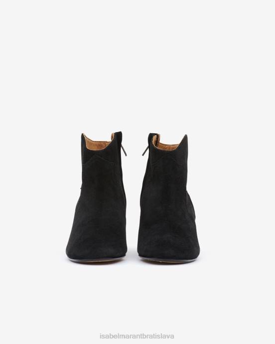 Isabel Marant unisex semišové čižmy dicker V6XH789 obuv vyblednutá čierna