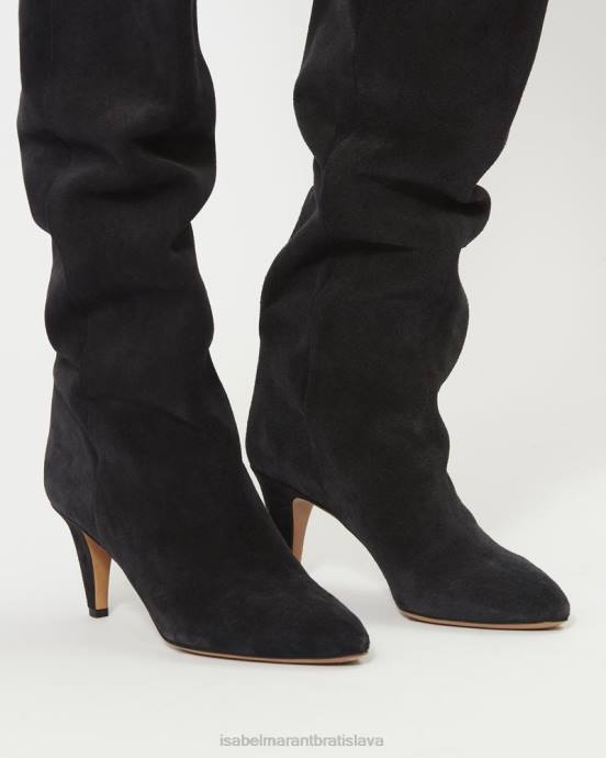 Isabel Marant unisex semišové čižmy lispa V6XH793 obuv čierna