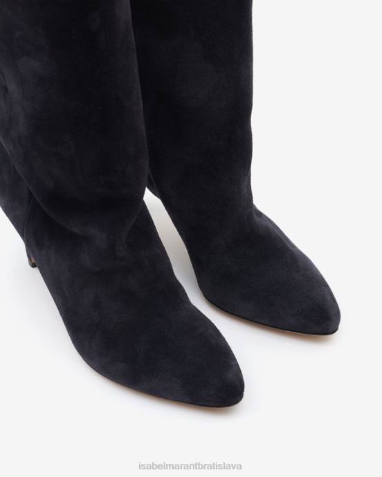 Isabel Marant unisex semišové čižmy lispa V6XH793 obuv čierna