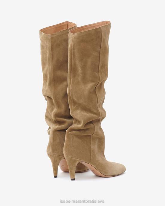 Isabel Marant unisex semišové čižmy lispa V6XH810 obuv taupe