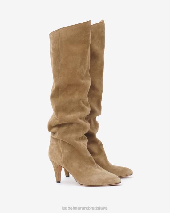 Isabel Marant unisex semišové čižmy lispa V6XH810 obuv taupe