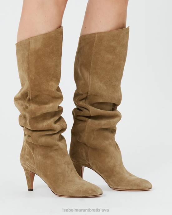 Isabel Marant unisex semišové čižmy lispa V6XH810 obuv taupe