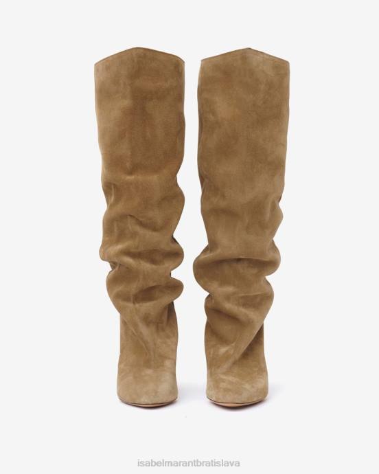 Isabel Marant unisex semišové čižmy lispa V6XH810 obuv taupe
