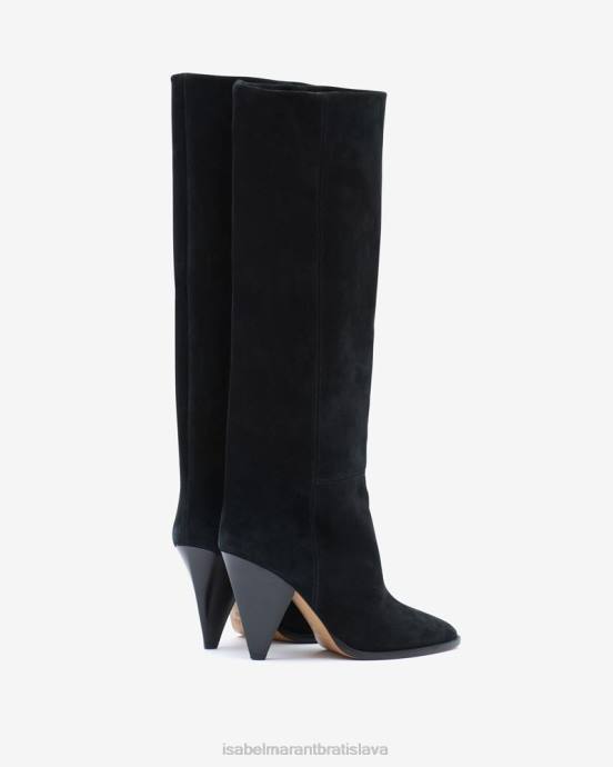 Isabel Marant unisex semišové čižmy ririo V6XH754 obuv čierna