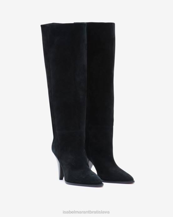 Isabel Marant unisex semišové čižmy ririo V6XH754 obuv čierna
