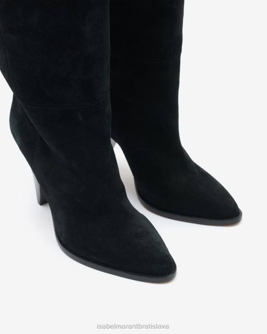 Isabel Marant unisex semišové čižmy ririo V6XH754 obuv čierna