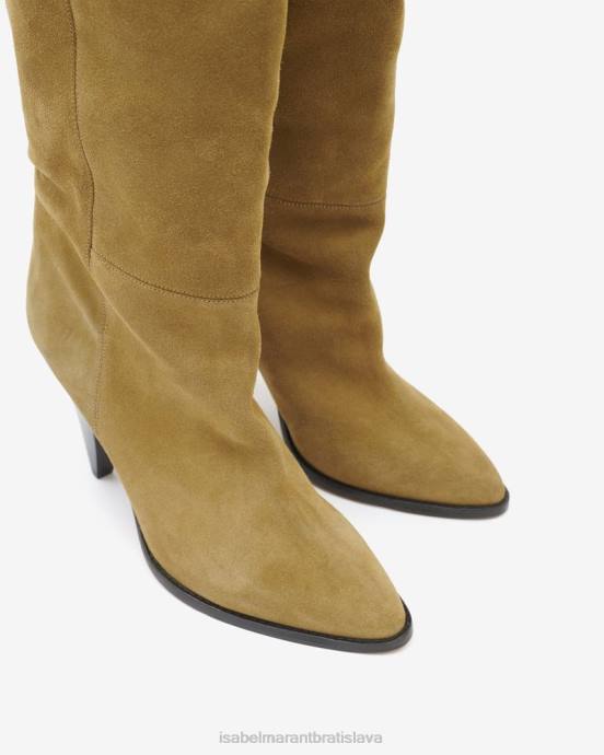 Isabel Marant unisex semišové čižmy ririo V6XH755 obuv taupe
