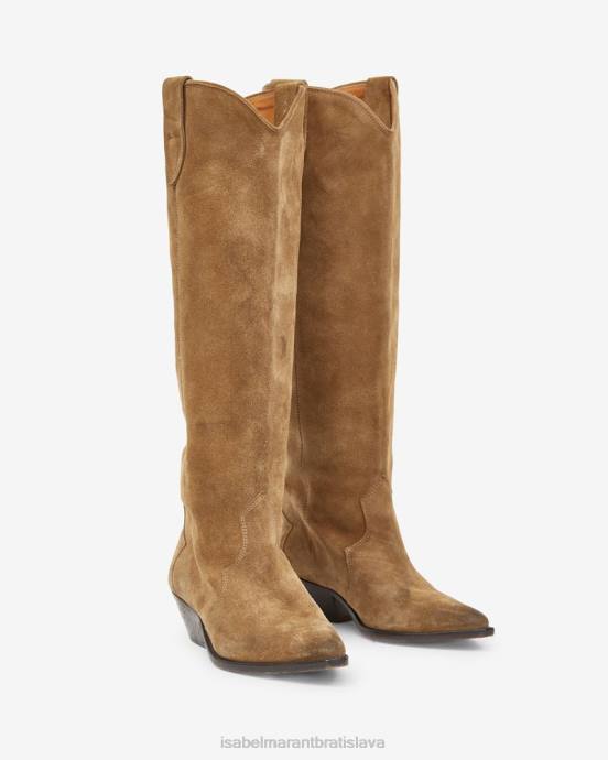 Isabel Marant unisex semišové kožené čižmy denvee V6XH744 obuv taupe