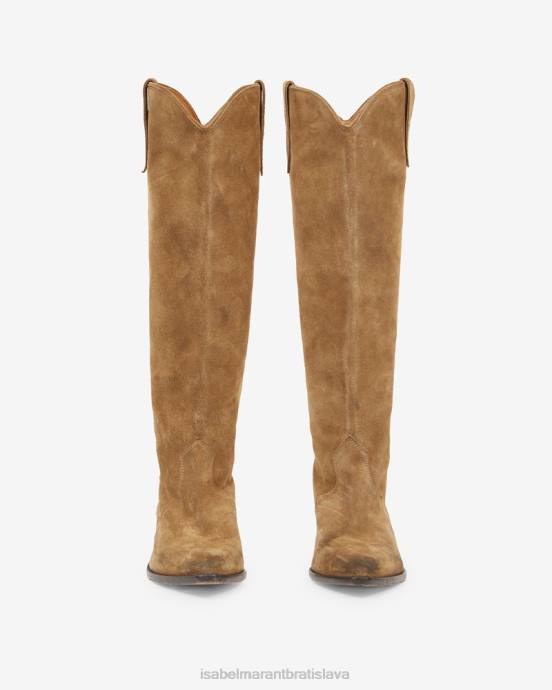 Isabel Marant unisex semišové kožené čižmy denvee V6XH744 obuv taupe