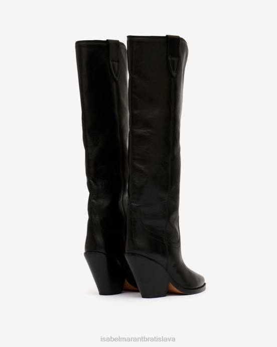 Isabel Marant unisex semišové kožené čižmy lomero V6XH746 obuv čierna