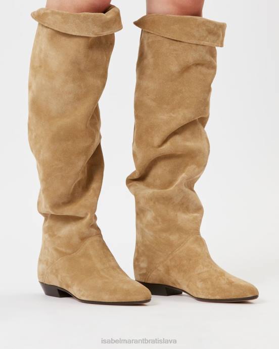 Isabel Marant unisex semišové kožené čižmy skarlet V6XH798 obuv čierna