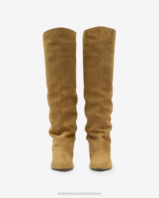Isabel Marant unisex semišové kožené čižmy skarlet V6XH800 obuv taupe