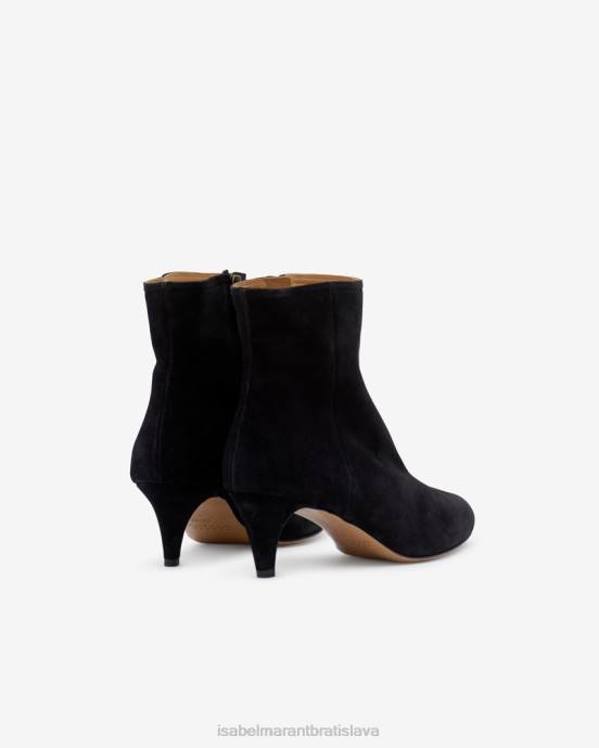 Isabel Marant unisex semišové kožené nízke čižmy deone V6XH806 obuv čierna