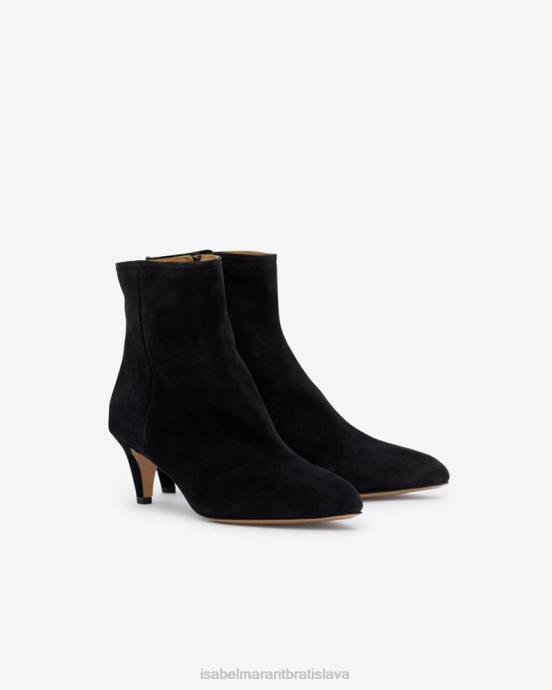 Isabel Marant unisex semišové kožené nízke čižmy deone V6XH806 obuv čierna
