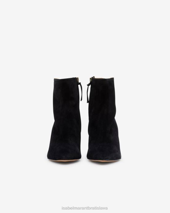 Isabel Marant unisex semišové kožené nízke čižmy deone V6XH806 obuv čierna