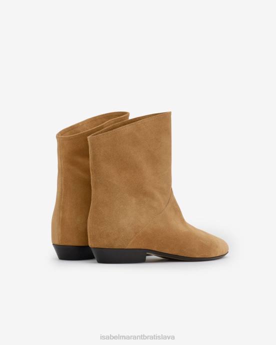 Isabel Marant unisex semišové kožené nízke čižmy solvan V6XH796 obuv taupe