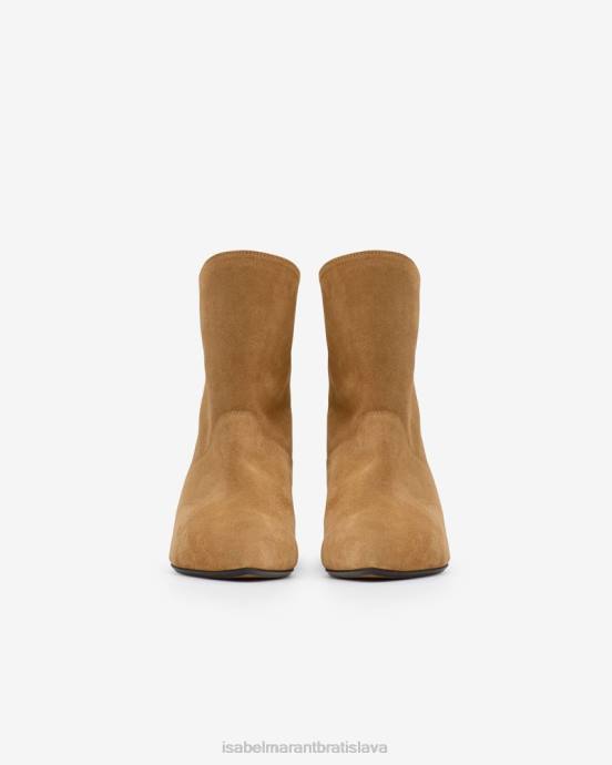 Isabel Marant unisex semišové kožené nízke čižmy solvan V6XH796 obuv taupe