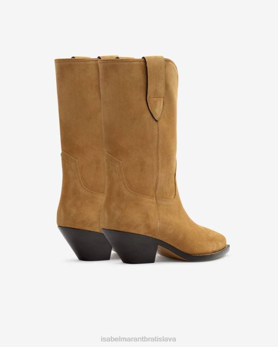 Isabel Marant unisex semišové kovbojské čižmy dahope V6XH724 obuv taupe