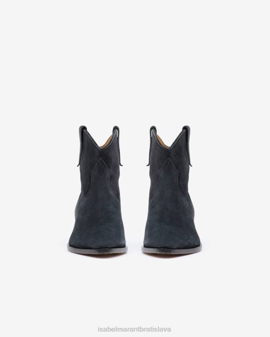 Isabel Marant unisex semišové členkové topánky dewina V6XH730 obuv vyblednutá čierna