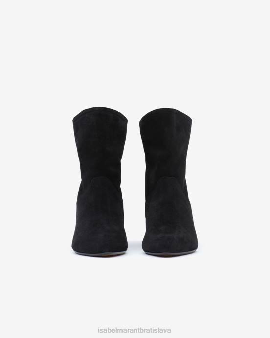 Isabel Marant unisex solvan semišové kožené členkové topánky V6XH795 obuv čierna