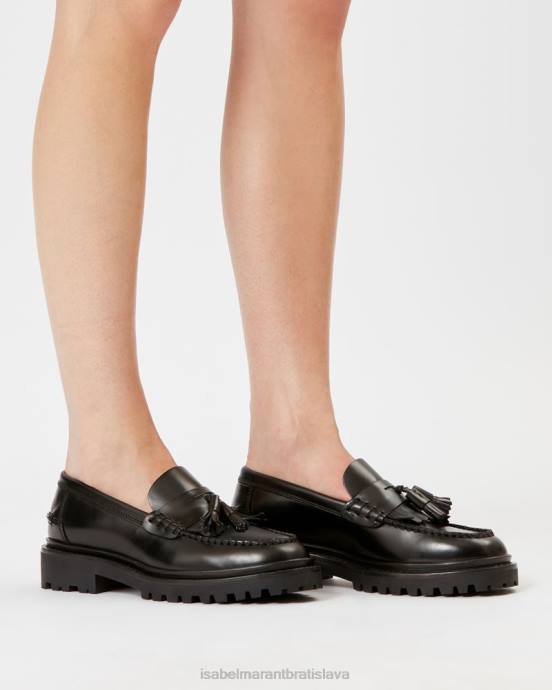 Isabel Marant unisex kožené mokasíny frezza V6XH891 obuv čierna