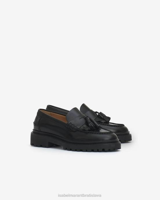 Isabel Marant unisex kožené mokasíny frezza V6XH891 obuv čierna