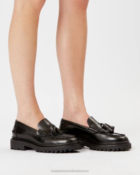 Isabel Marant unisex kožené mokasíny frezza V6XH891 obuv čierna