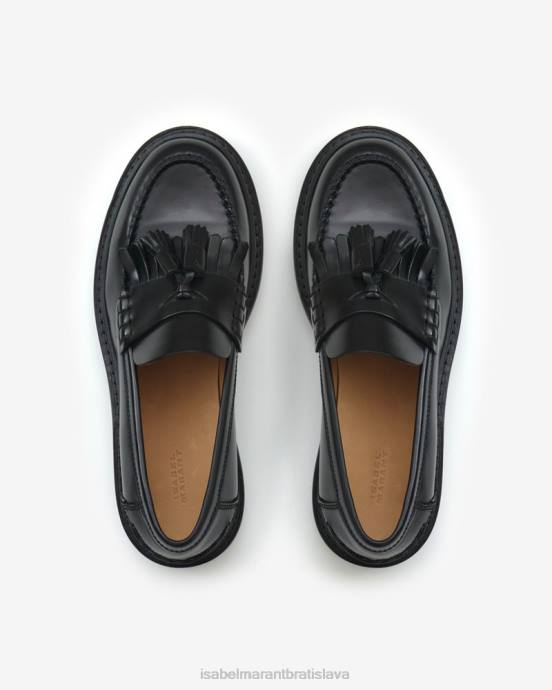 Isabel Marant unisex kožené mokasíny frezza V6XH891 obuv čierna
