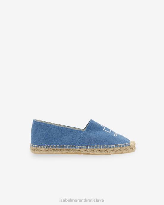 Isabel Marant unisex plátené espadrilky s logom canae V6XH893 obuv Modrá