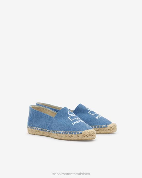 Isabel Marant unisex plátené espadrilky s logom canae V6XH893 obuv Modrá