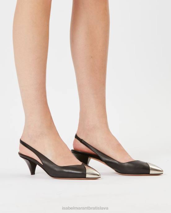 Isabel Marant unisex kožené lodičky elina V6XH889 obuv čierna