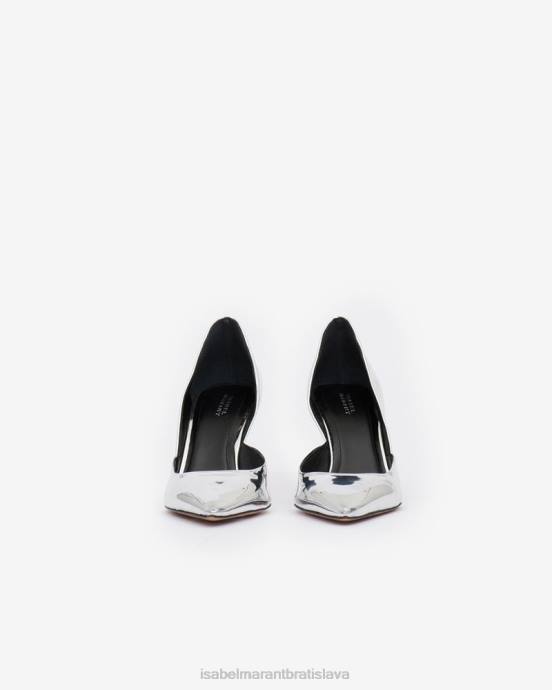 Isabel Marant unisex purpurové kožené lodičky V6XH882 obuv striebro