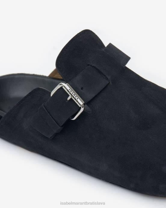 Isabel Marant muži semišové kožené mulice mirvinh V6XH910 obuv vyblednutá čierna