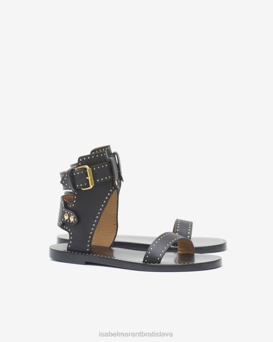 Isabel Marant unisex janders sandále s cvočkami V6XH860 obuv čierna