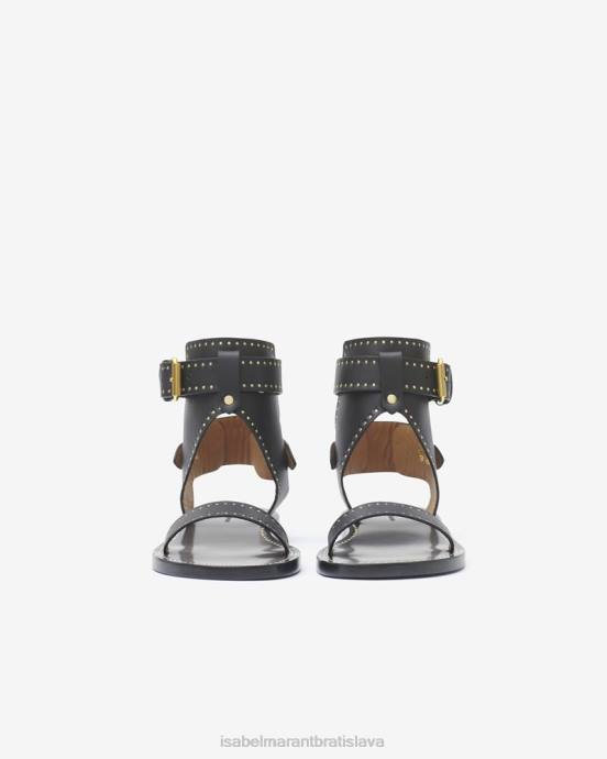 Isabel Marant unisex janders sandále s cvočkami V6XH860 obuv čierna