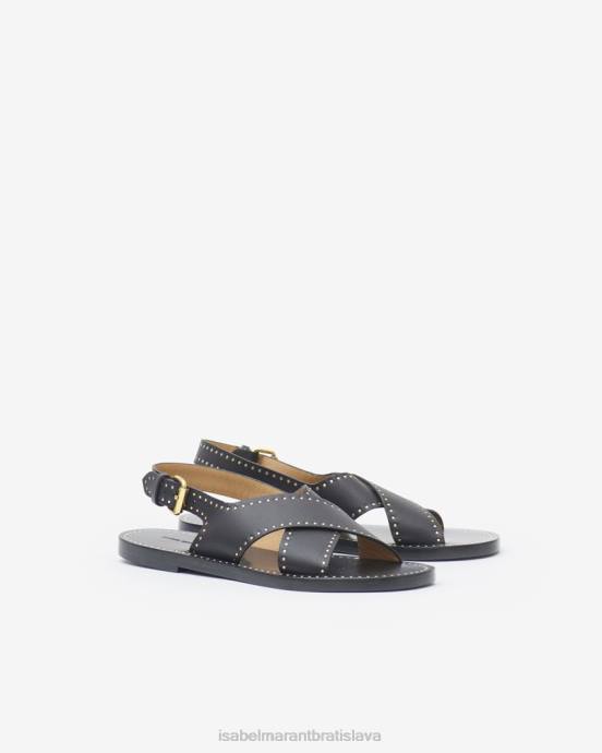Isabel Marant unisex jane sandále s cvočkami V6XH863 obuv čierna