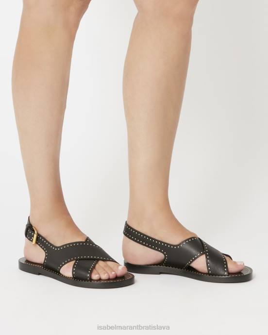 Isabel Marant unisex jane sandále s cvočkami V6XH863 obuv čierna