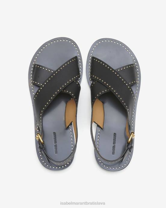 Isabel Marant unisex jane sandále s cvočkami V6XH863 obuv čierna