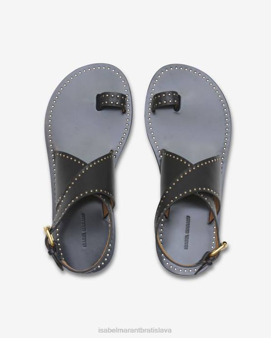 Isabel Marant unisex jools sandále s cvočkami V6XH879 obuv čierna