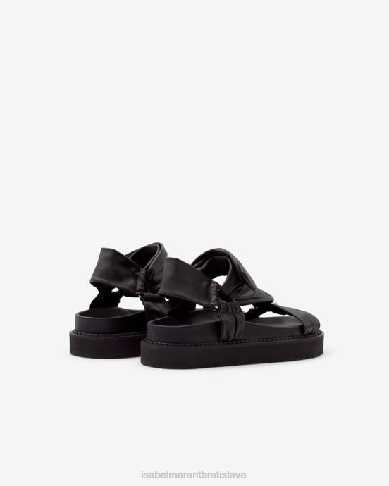 Isabel Marant unisex kožené sandále naori V6XH857 obuv čierna