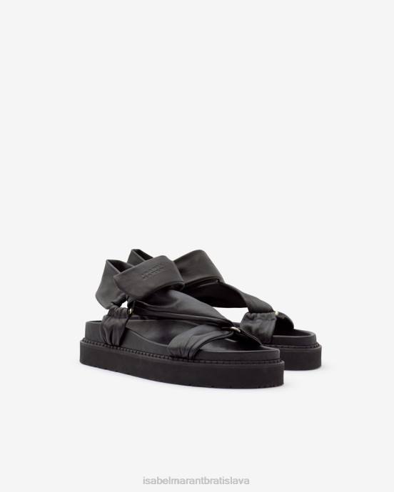 Isabel Marant unisex kožené sandále naori V6XH857 obuv čierna