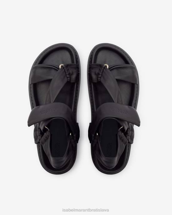 Isabel Marant unisex kožené sandále naori V6XH857 obuv čierna