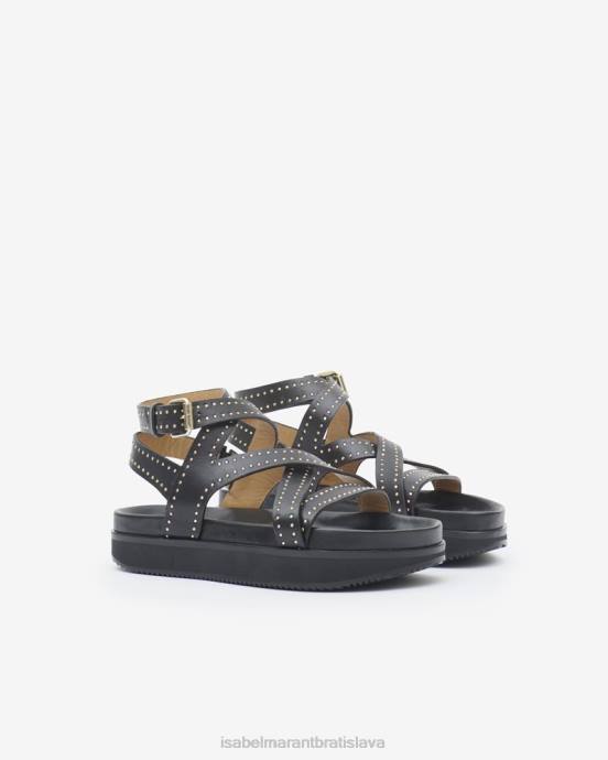 Isabel Marant unisex neryse sandále s cvočkami V6XH858 obuv čierna