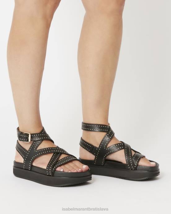Isabel Marant unisex neryse sandále s cvočkami V6XH858 obuv čierna
