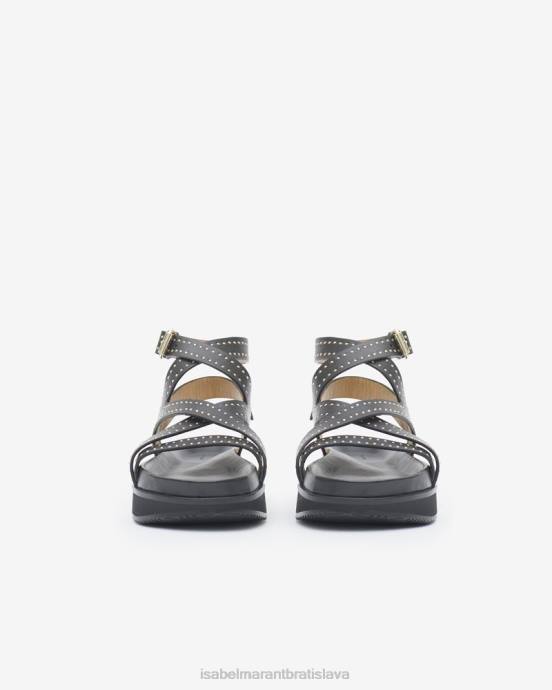 Isabel Marant unisex neryse sandále s cvočkami V6XH858 obuv čierna